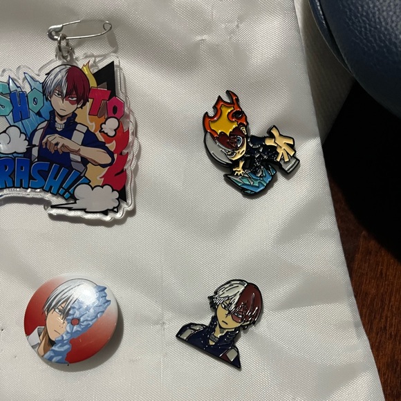 My Hero Academia Todaroki Pin + Charm LOT - Picture 2 of 5